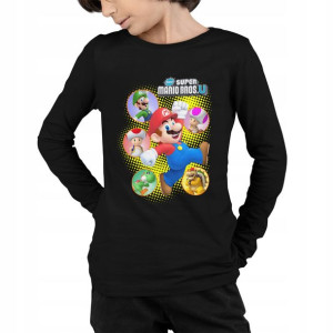 Bluzka Dziecięca Długi Rękaw - Super Mario 5+