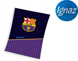 Koc 150x200 FC Barcelona Barca Haft Imię z Haftem