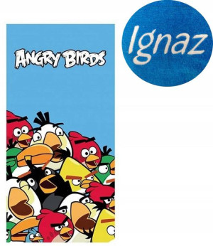 Ręcznik 70x140 Angry Birds Ptak Haft Imie z Haftem