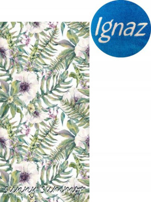 Ręcznik 70x140 Kwiatki Kwiaty Haft Imie z Haftem