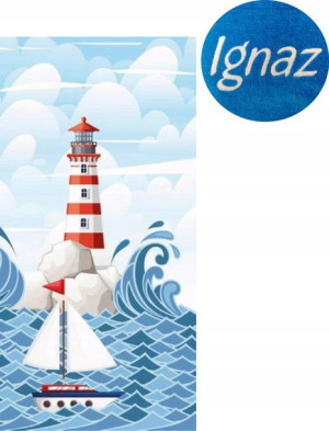 Ręcznik 70x140 Morze Statki Sea Haft Imie z Haftem