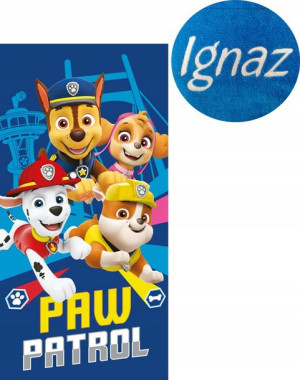 Ręcznik 70x140 Psi Patrol Paw Haft Imie z Haftem