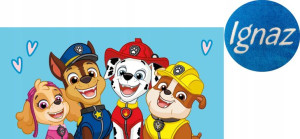 Ręcznik 70x140 Psi Patrol Paw Haft Imie z Haftem