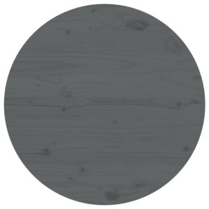 Blat stołu, szary, Ø60x2,5 cm, lite drewno sosnowe