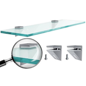 Szklana Półka pod Lustro - 80 cm - Przeźroczysta