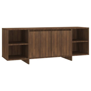 Szafka pod TV, brązowy dąb, 130x35x50 cm, płyta wiórowa