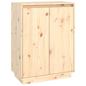 Szafka na buty, 60x35x80 cm, lite drewno sosnowe