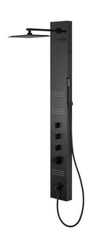 Corsan Neo S060 grafitowy termostat wylewka i oświetlenie LED