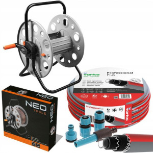 Neo Wózek Bęben + Wąż Ogrodowy 6-warstw 50m 3/4''