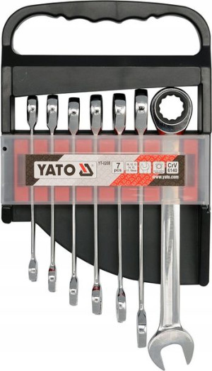Klucze Płaskie Z Grzechotką 7cz. Yt-0208 Yato