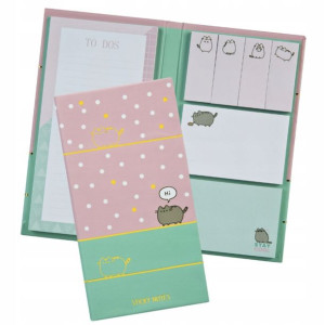 Kot Pusheen notes ze znacznikami memory 7x40szt