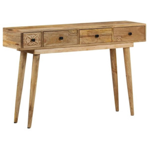 Stolik konsolowy, 118x30x77 cm, lite drewno mango