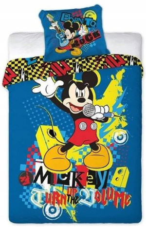Pościel Bawełniana 150x200 Myszka Mickey Rock