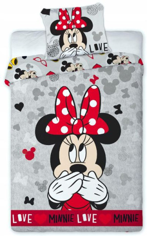 Pościel Bawełniana 160x200 Myszka Minnie