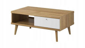 Ława Primo Pl107 Dąb Riviera / Biały -piaski