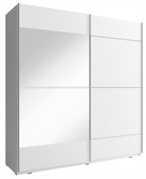 Szafa Mika Iv 150 Cm Biała Lustro -piaski