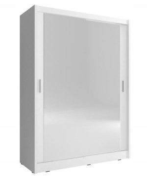 Szafa Maja 130 Cm Biały 2 Lustra -piaski