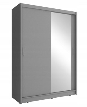 Szafa Maja 150 Cm Grafit Lustro -piaski