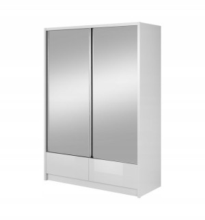 Szafa Aria Ii 150 Cm Biała Lustro -piaski