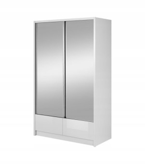 Szafa Aria Ii 130 Cm Biała Lustro - Piaski