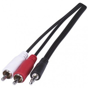 Przewód AV wtyk JACK 3,5mm - 2x wtyk CINCH, 3m