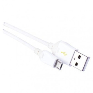 Przewód USB 2.0 wtyk A - wtyk micro B, Quick Charge,1m biały