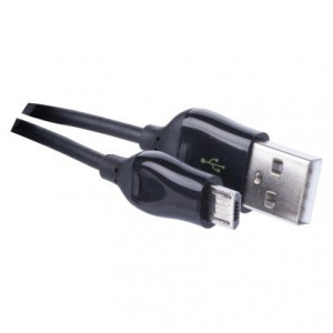 Przewód USB 2.0 wtyk A -wtyk micro B, Quick Charge,1m czarny