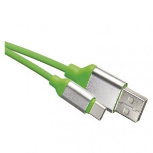 Przewód USB 2.0 wtyk A - wtyk C, 1 m zielony
