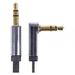 Przewód AV wtyk JACK 3,5mm - wtyk JACK 3,5mm, 1m, czarny