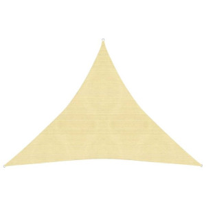 Żagiel przeciwsłoneczny, 160 g/m², beżowy, 4x4x4 m, HDPE