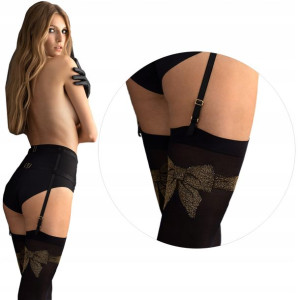 PONCZOCHY FIORE Tresor 40 DEN Black\Gold 3-M