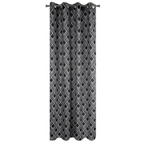 Zasłona Eurofirany Kerry 140 x 250 Przelot Czarny