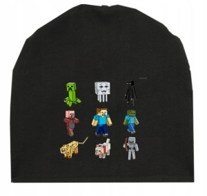 Czapka Dziecięca Z Nadrukiem - Mine Craft Gry