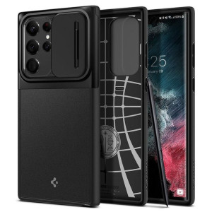 Spigen OPTIK ARMOR SAMSUNG S22 ULTRA czarny
