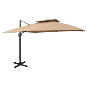 Parasol wiszący z podwójną czaszą, 300x300 cm, kol