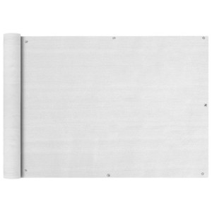 Parawan ogrodowy HDPE 75x600 cm Biały