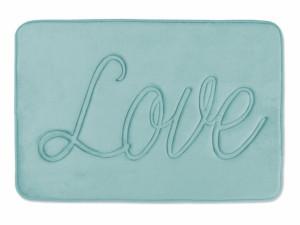 Welurowy Dywanik Łazienkowy Love 45x70 Miętowy