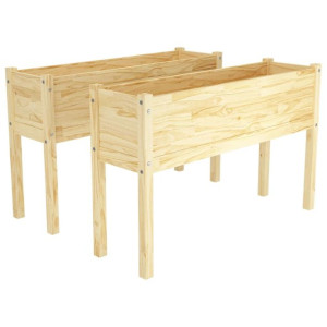 Skrzynie ogrodowe na kwiaty, 2 szt., 110x31x70 cm,