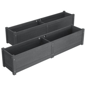Podwyższone donice ogrodowe, 2 szt., 150x31x31 cm,