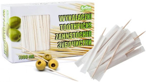 Wykałaczki w papierku - 1000 szt 7 cm
