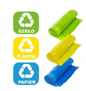 Worki Na Śmieci Do Segregacji Super Mocne 60l X150