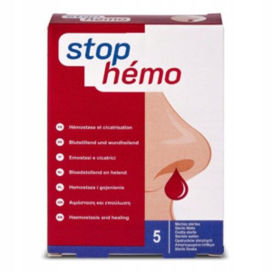 STOP HEMO Tampony do nosa OPATRUNKI 5 szt.