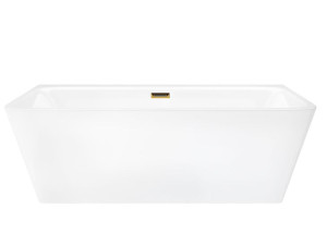 Wanna przyścienna szeroka Corsan E019 Iseo 150 cm z wykończeniem złotym