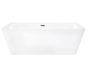 Wanna przyścienna szeroka Corsan E019 Iseo 160 cm z wykończeniem chrom