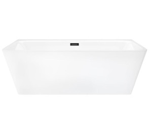 Wanna przyścienna szeroka Corsan E019 Iseo 170 cm z wykończeniem czarnym