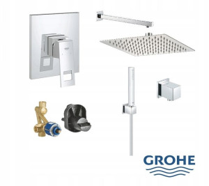 GROHE Eurocube ZESTAW PRYSZNICOWY z deszczownicą