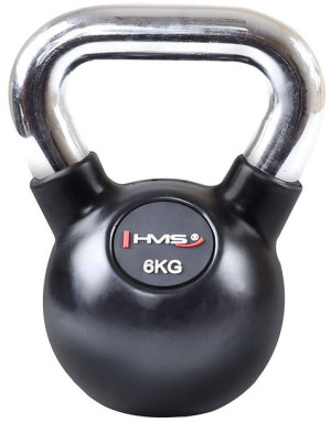 Kettlebell żeliwny HMS KGC06 uchwyt chrom ogumowany 6 kg