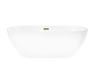 Wanna wolnostojąca Corsan E042 Reno 160 cm z wykończeniem złotym