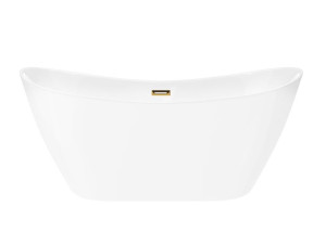 Wanna wolnostojąca Corsan E043 Nauti 160 cm z wykończeniem złotym