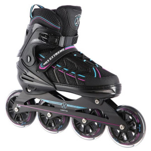 Łyżworolki Nils Extreme NA1128 czarno-fioletowy rozmiar L (39-42)